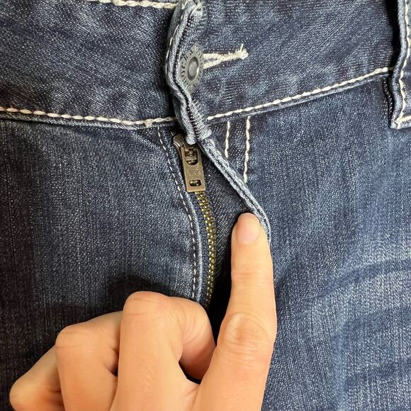 Rock & Roll Cowboy Pistol Straight Reflex Jeans 42x38 Men Med Wash Western Denim - Picture 10 of 13